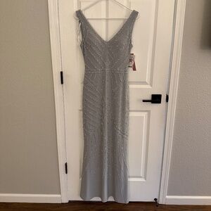 Aqua Formal Silver Dress
